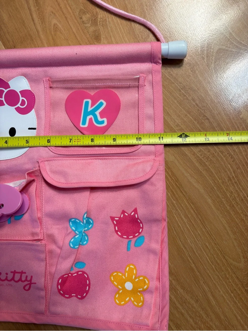 1996 Sanrio Hello Kitty Pink Hanging Organizer and Matching Tissue Cover